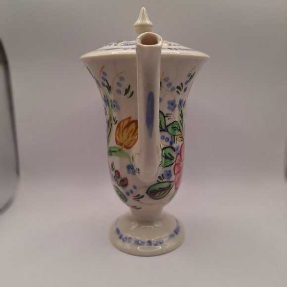 VINTAGE SOUTHERN BLUE RIDGE ROSE MARIE CHOCOLATE POT - Picture 2 of 10